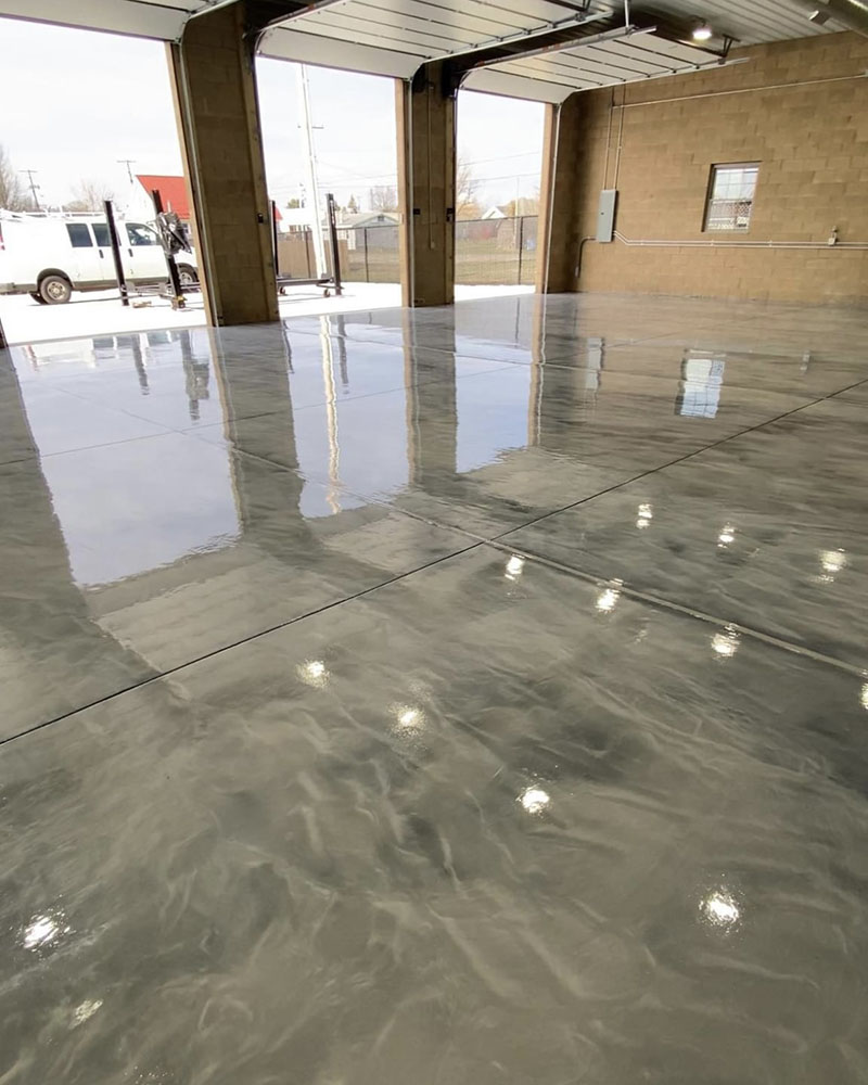 Floor After Metallic Concrete Coating