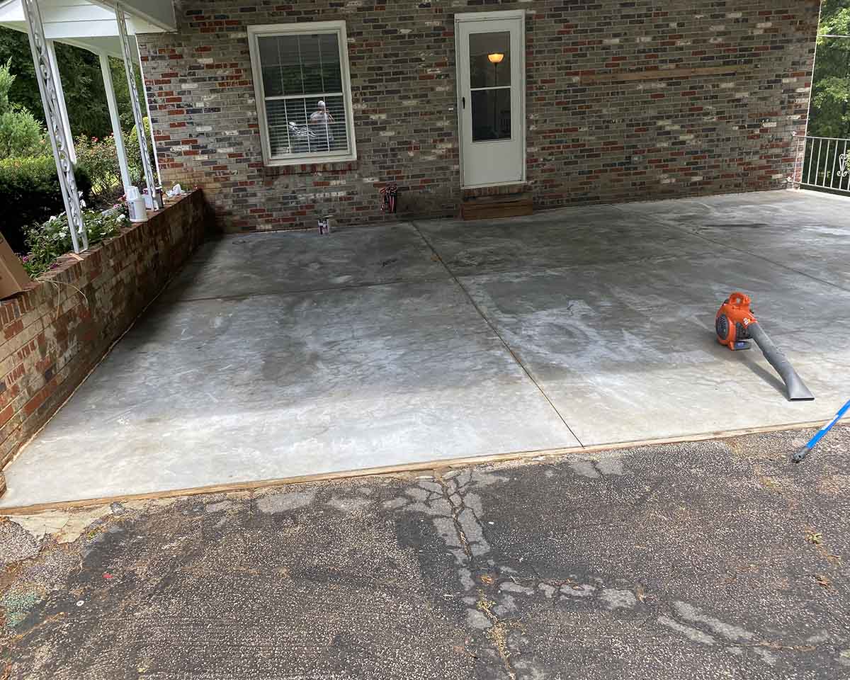 Concrete Before Stain