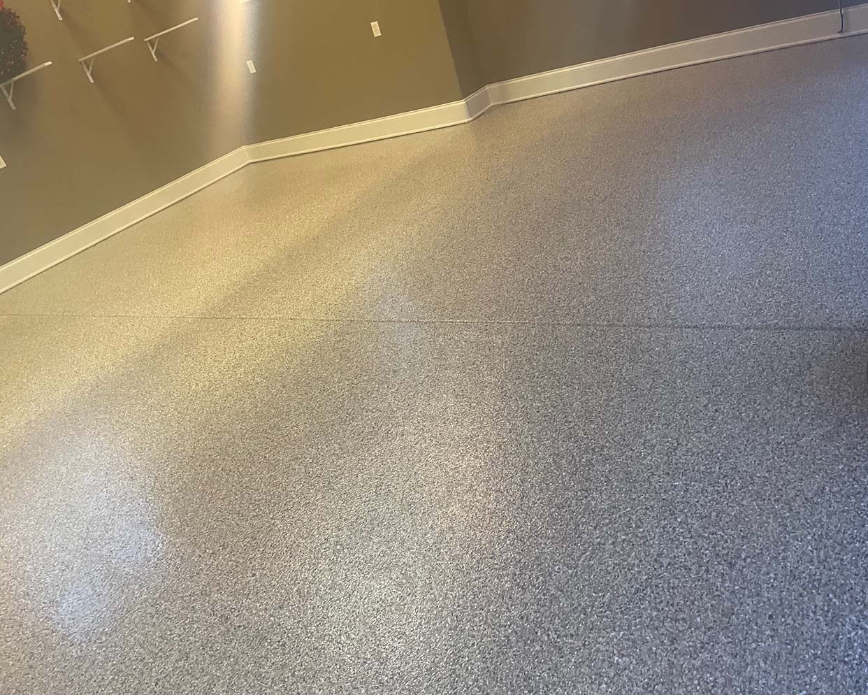 garage floor after poly aspartic coating